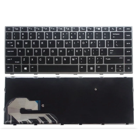 Tastatura laptop HP Elitebook 745 840 846 G5 G6 no pointer silver
