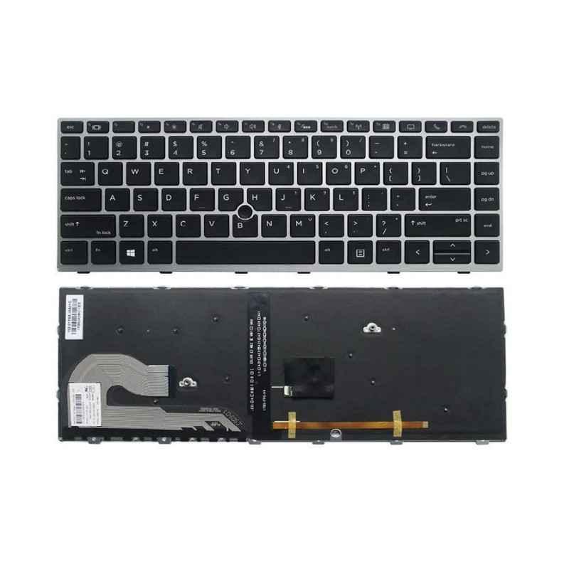 Tastatura laptop HP Elitebook 745 840 846 G5 G6 pointer silver iluminata