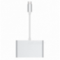 Adaptor hub USB-C 3.1 la USB-C +VGA + USB 3.0 argintiu
