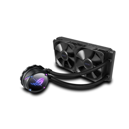 COOLER ASUS- ROG Stri- LC II 240- skt universal- racire cu lichid- fan 120 mm - 2- 2500 rpm- LED ARGB- RS LC II 240timbru verde