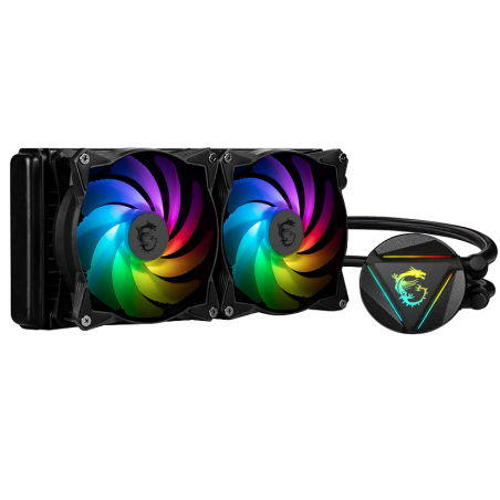 Cooler MSI CORELIQUID 240R V2- skt universal- racire cu lichid- ventilator 120 mm x 2- 2000 rpm- iluminat ARGB- CORELIQUID 240R