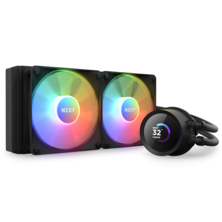 Cooler NZXT Kraken 240 RGB- skt universal- racire cu lichid- ventilator 120 mm x 2- 1800 rpm- iluminat ARGB- RL-KR240-B1timbru v