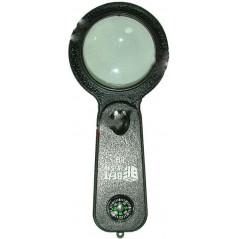 Lupa cu rama iluminare UV busola termometru diametru: 50 mm - J108