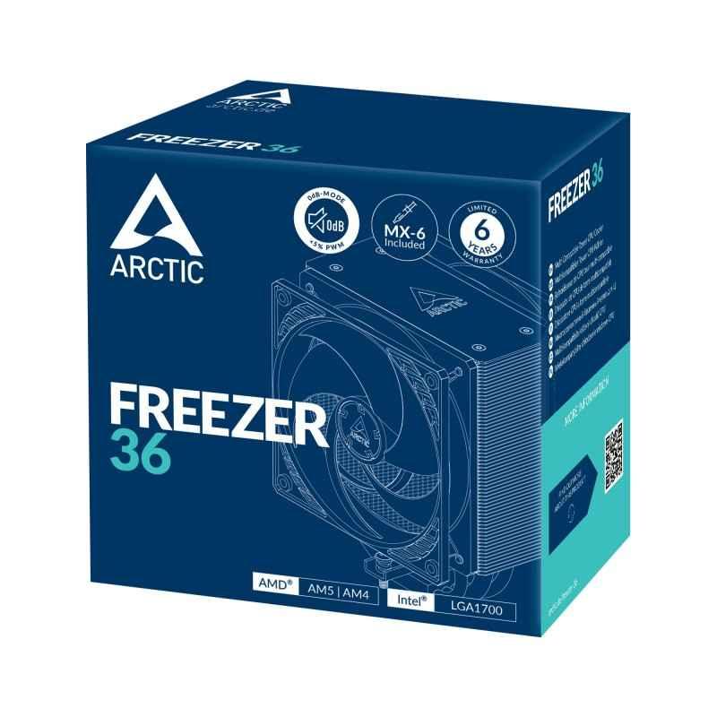 COOLER Arctic Freezer 36-racire aer- HDT heatpipe- skt Intel LGA 1700- AMD AM5/AM4- fan 120mm- ACFRE00121Atimbru verde 08 lei)