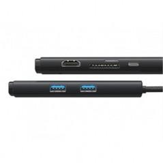 DOCKING Station Baseus Lite- conectare PC USB Type-C- USB 30 x 2- USB Type C x 1 PD- HDMI x 1/4K/30Hz- card reader SD/microSD- n