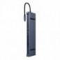 DOCKING Station Gembird universal-10-in-1- conec PC USB Type C- USB-C x 1- USB-A 31 x 3- HDMI x 1- VGA x 1- RJ45 x 1- PD 87W- S
