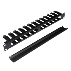 Organizator de cabluri cu degete si capac- orizontal- 1U- Xcab Xcab-1701