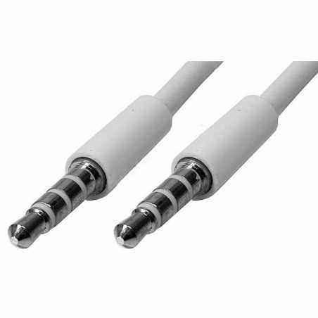 Cablu A/V jack tata 3.5mm 4 contacte jack tata 3.5mm 4 contacte - alb - 1 m