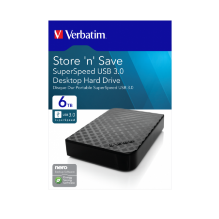 HDD VERBATIM GEN 2 6TB 35 USB 30- 47686timbru verde 08 lei)