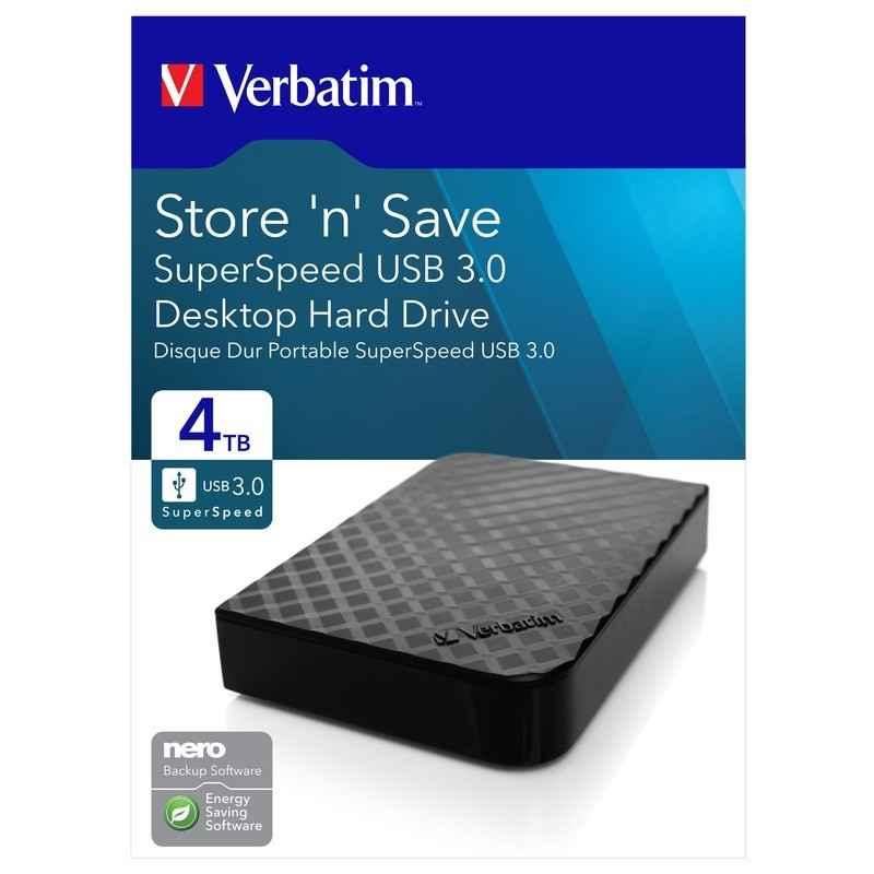 HDD extern Verbatim SnS 4TB USB 30 47685timbru verde 08 lei)