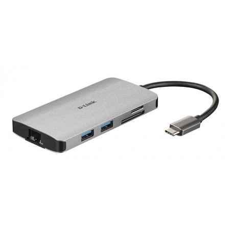 HUB extern D-LINK- porturi Gigabit LAN x 1- SD/microSD Dual Card Reader x 1- USB 30 x 3- HDMI x 1- USB Type C x 1- conectare pri