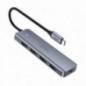HUB extern Ugreen- CM219 porturi USB: USB 30 x 4- conectare prin USB Type-C- aluminiu- lungime 15 cm- gri- 70336timbru verde 08