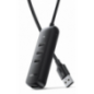 HUB extern Ugreen- CM416 porturi USB: USB 30 x 4- conectare prin USB- material ABS- port micro USB 5V- lungime 25 cm- negru- 109