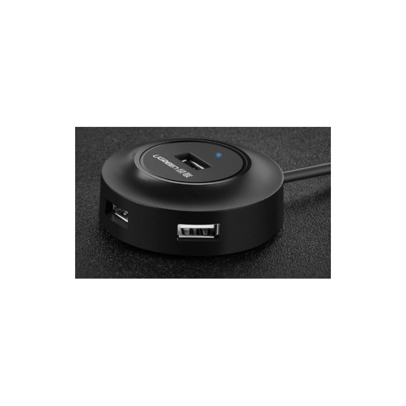 HUB extern Ugreen- CR106 porturi USB: USB 20 x 4- conectare prin USB 20- lungime 1 m- negru- 20277timbru verde 08 lei) - 6957303