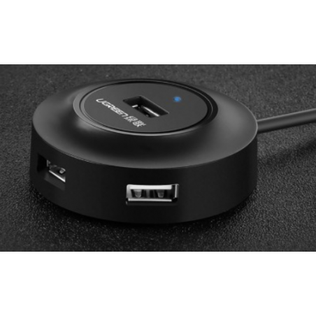 HUB extern Ugreen- CR106 porturi USB: USB 20 x 4- conectare prin USB 20- lungime 1 m- negru- 20277timbru verde 08 lei) - 6957303