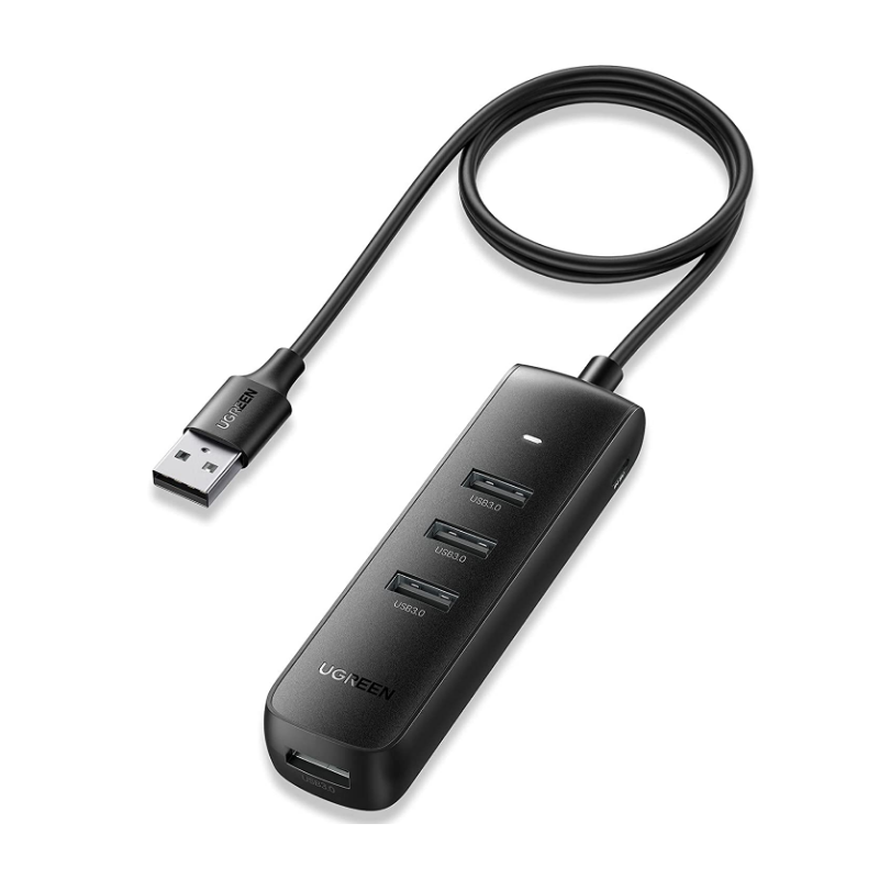 HUB extern Ugreen- CM416 porturi USB: USB 30 x 4- conectare prin USB 30- lungime 1 m- negru- 80657timbru verde 08 lei) - 6957303