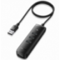 HUB extern Ugreen- CM416 porturi USB: USB 30 x 4- conectare prin USB 30- lungime 1 m- negru- 80657timbru verde 08 lei) - 6957303