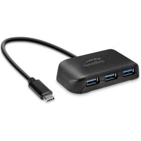 HUB SPEEDLINK SNAPPY EVO 4 PORTS TYPE-C TO USB BK SL-140203-BKtimbru verde 018 lei)