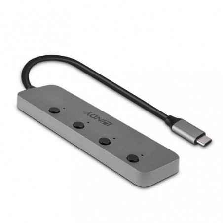 Hub Lindy 4 Port USB 32 buton On/Off LY-43383timbru verde 018 lei)
