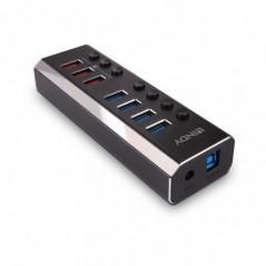 Hub Lindy 7 Port USB 30 3x QuickCharge LY-43371timbru verde 018 lei)