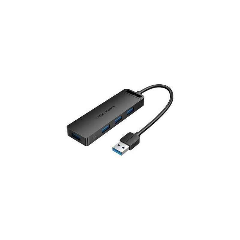 HUB USB Vention- porturi: 4 x USB 32 gen 1- micro USBM)- conectare prin USB 32 gen 1- rata transfer 5 Gbps- ABS- cablu 1m- negru