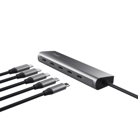 Hub Trust Halyx 5 x USB-C- gri TR-25136timbru verde 08 lei)