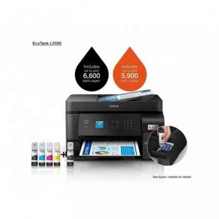 Multifunctional Inkjet CISS Color Epson L5590- A4- Functii:Impr-Scan-Cop-Fax-Viteza Print Mono:33ppm-Viteza Print color:15ppm-Co