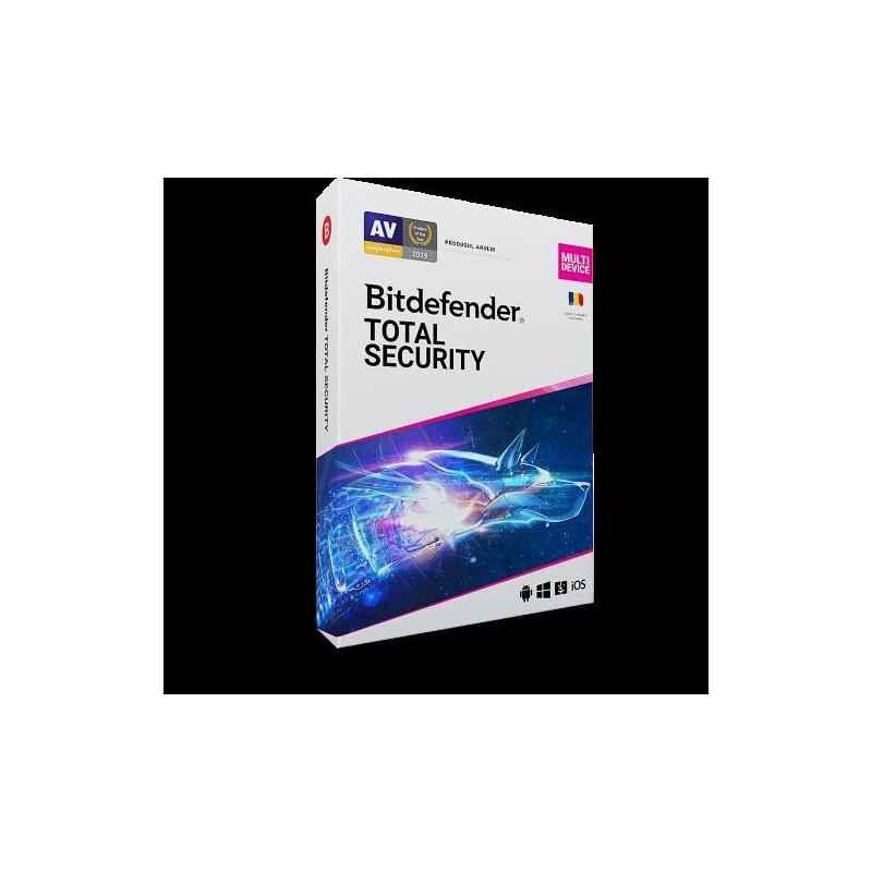 LICENTA Bitdefender Total Security- 3 utilizatori- 1 an pt PC- Mac- Smartphone- Tableta- retail TS03ZZCSN1203BEN- valabile doar