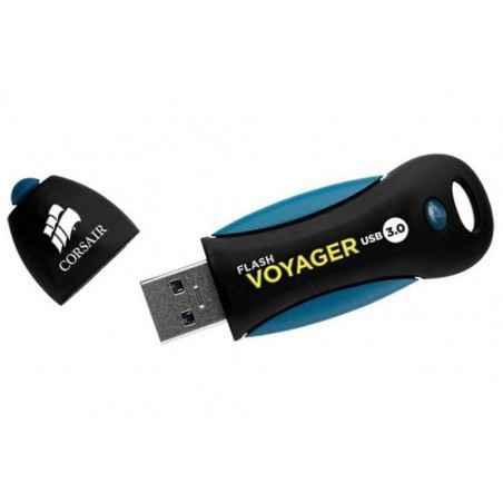 MEMORIE USB 30 CORSAIR 64 GB- cu capac- carcasa cauciuc- negru / albastru- CMFVY3A-64GBtimbru verde 003 lei)