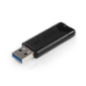 MEMORIE USB VERBATIM PINSTRIPE 32GB USB 30 NEGRU 49317TIMBRU VERDE 003 LEI)