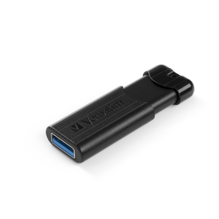 MEMORIE USB VERBATIM PINSTRIPE 128GB USB 30- NEGRU 49319TIMBRU VERDE 003 LEI)