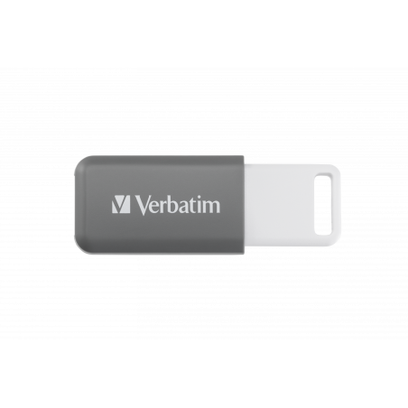 MEMORIE USB VERBATIM DATABAR 128GB USB 20- GRI 49456TIMBRU VERDE 003 LEI)
