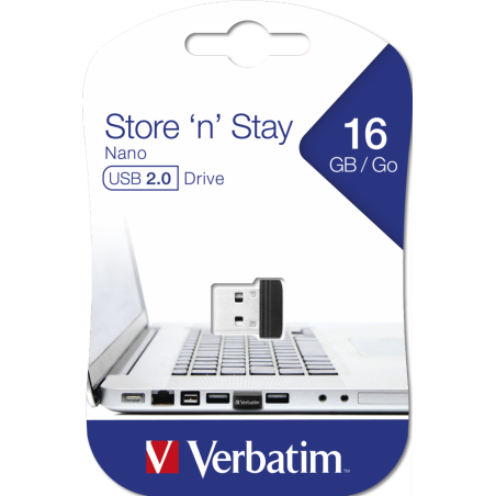 MEMORIE USB VERBATIM NANO StoreNStay 16GB USB 2097464TIMBRU VERDE 003 LEI)