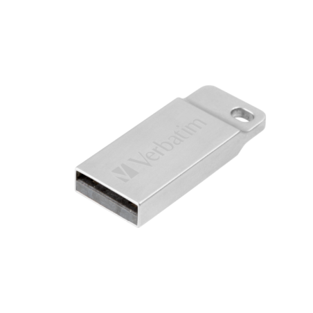 MEMORIE USB VERBATIM METAL EXECUTIVE 64GB - USB 20- ARGINTIU 98750TIMBRU VERDE 003 LEI)