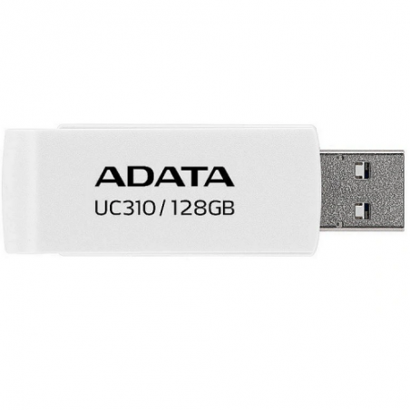 MEMORIE USB 32 ADATA 128 GB- protectie slide laterala- carcasa plastic- alb- UC310-128G-RWHtimbru verde 003 lei)