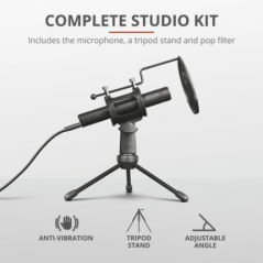 MICROFON Trust GXT 241 Velica USB Streaming Microphone 24182timbru verde 003 lei)