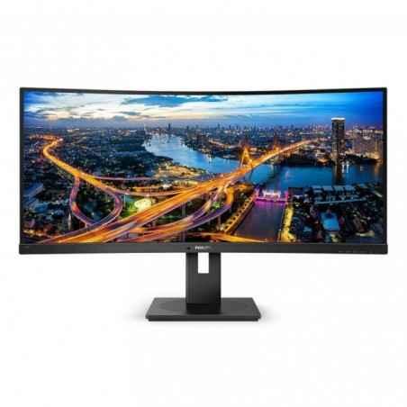 MONITOR PHILIPS 34- multimedia- SVA- UWQHD3440 x 1440)- Wide- curbat- 300 cd/mp- 5 ms- HDMI- DisplayPort- 346B1C/00timbru verde