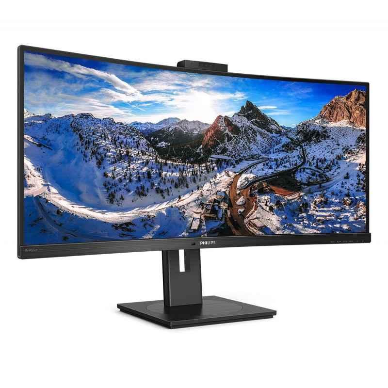 MONITOR PHILIPS 34- multimedia- VA- UWQHD3440 x 1440)- Wide- curbat- 500 cd/mp- 4 ms- HDMI- DisplayPort- 346P1CRH/00timbru verde