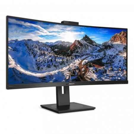 MONITOR PHILIPS 34- multimedia- VA- UWQHD3440 x 1440)- Wide- curbat- 500 cd/mp- 4 ms- HDMI- DisplayPort- 346P1CRH/00timbru verde