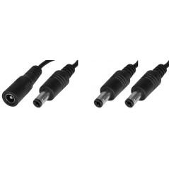Cablu adaptor c.c. 4xjack tata 2.1x5.5x11 mm - jack mama 2.5x5.5x11 mm - 30 cm