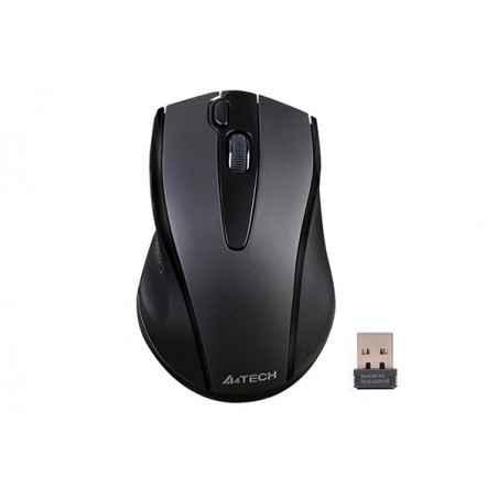 MOUSE A4tech- PC sau NB- wireless- 24GHz- optic- 1000 dpi- butoane/scroll 3/1- silent click- negru- G9-500FS-BKtimbru verde 018