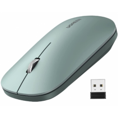 MOUSE Ugreen- MU001 PC sau NB- wireless 24GHz- optic- 3/1 butoane/scroll- 4000 dpi- verde 90374timbru verde 018 lei) - 695730389