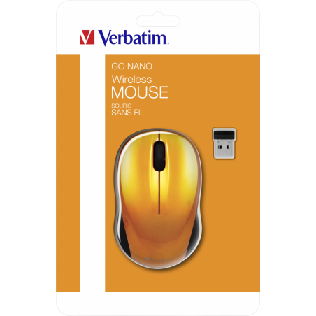 MOUSE VERBATIM FARA FIR NANO PORTOCALIU VULCANIC49045TIMBRU VERDE 018 LEI)