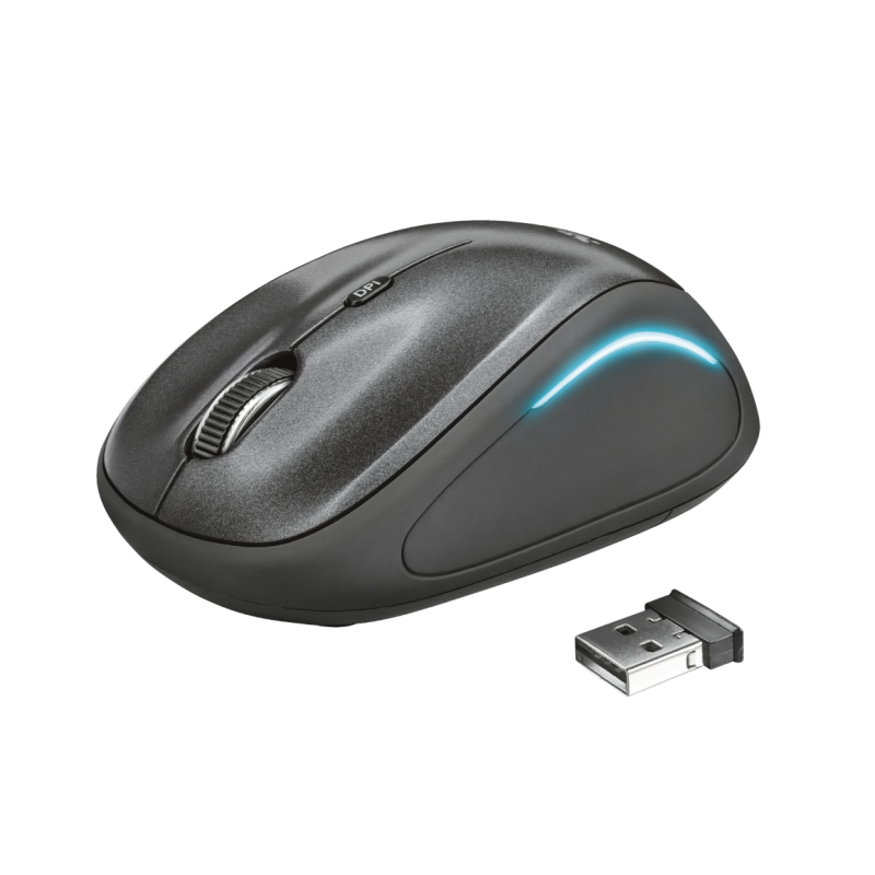 Trust Yvi FX Wireless Mouse - negru TR-22333timbru verde 018 lei)