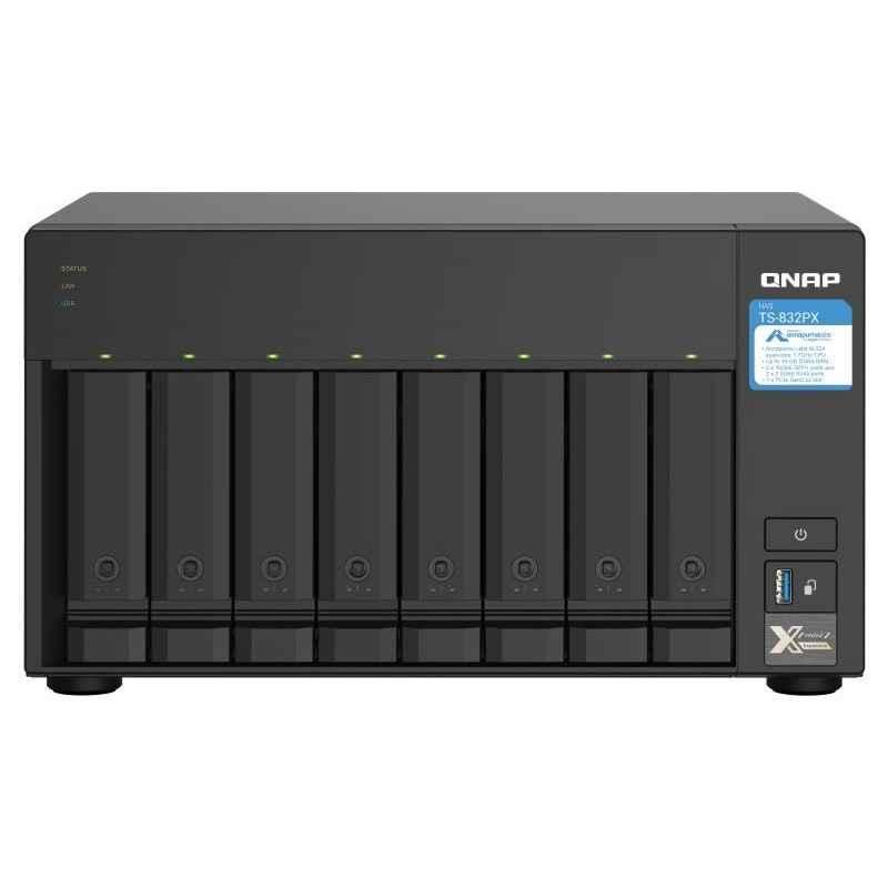 NAS STORAGE TOWER 8BAY/NO HDD TS-832PX-4G QNAP- TS-832PX-4Gtimbru verde 11 lei)