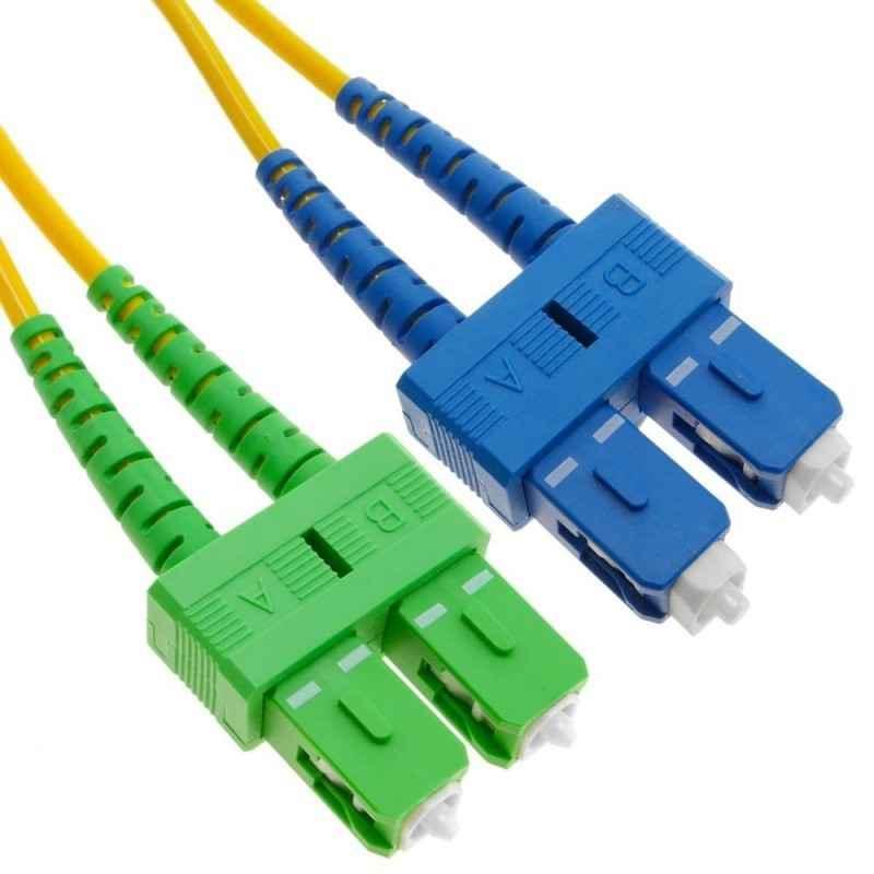 Patchcord FO SC/APC-SC/PC- SM OS2 9/125- manta LSZH 30mm- duplex 1m SC/APC-SC/PC-SM/DX-1timbru verde 008 lei)