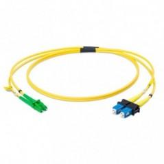 Patchcord FO SC/PC-LC/APC- SM OS2 9/125- manta LSZH 30mm- duplex 1m SC/PC-LC/APC-SM/DX-1timbru verde 008 lei)