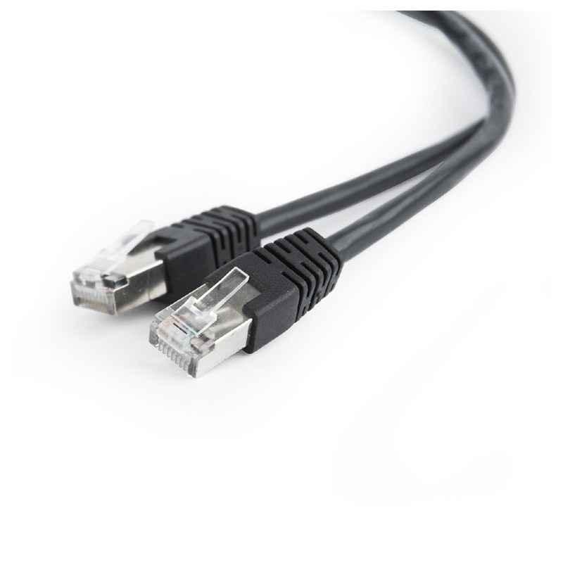 PATCH CORD FTP GEMBIRD Cat5e- cupru-aluminiu- 2 m- negru- AWG26- ecranat PP22-2M/BKtimbru verde 008 lei)