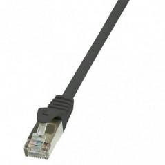 PATCH CORD FTP LOGILINK Cat5e- cupru-aluminiu- 025 m- negru- AWG26- ecranat CP1013Stimbru verde 008 lei)