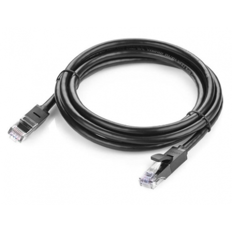 PATCH CORD UTP Ugreen Cat6- NW102 fire din cupru- viteza maxima 1 Gbps- 2m- negru 20160timbru verde 008 lei) - 6957303821600